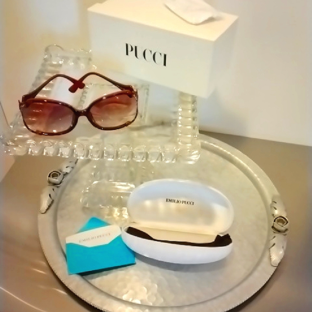 Emilio Pucci Pink and Burgundy Sunglasses